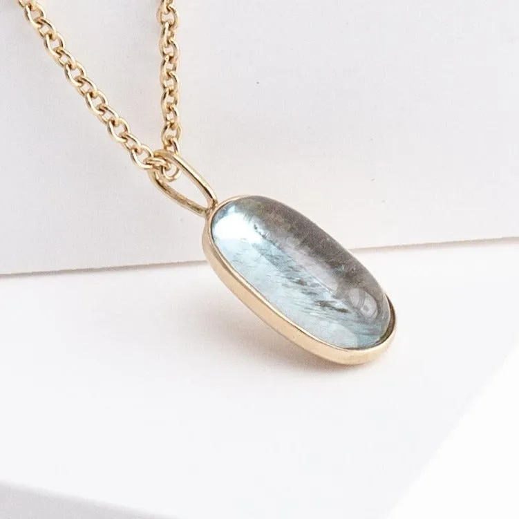 Octavia aquamarine necklace