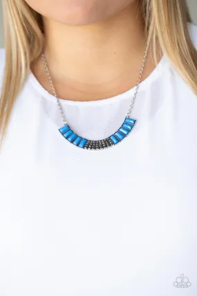 Open Door Jewelry - Coup de MANE - Blue Necklace - Paparazzi Accessories