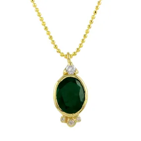 Oval Necklace, Emerald