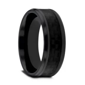 OXYN | Black Titanium Ring, Black Carbon Fiber