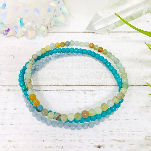 Peace Harmony Stackable Crystal Bracelet Set