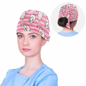 Pink Cats  Scrub Cap