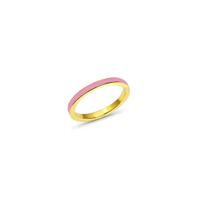 Pink Enamel Ring Size 7