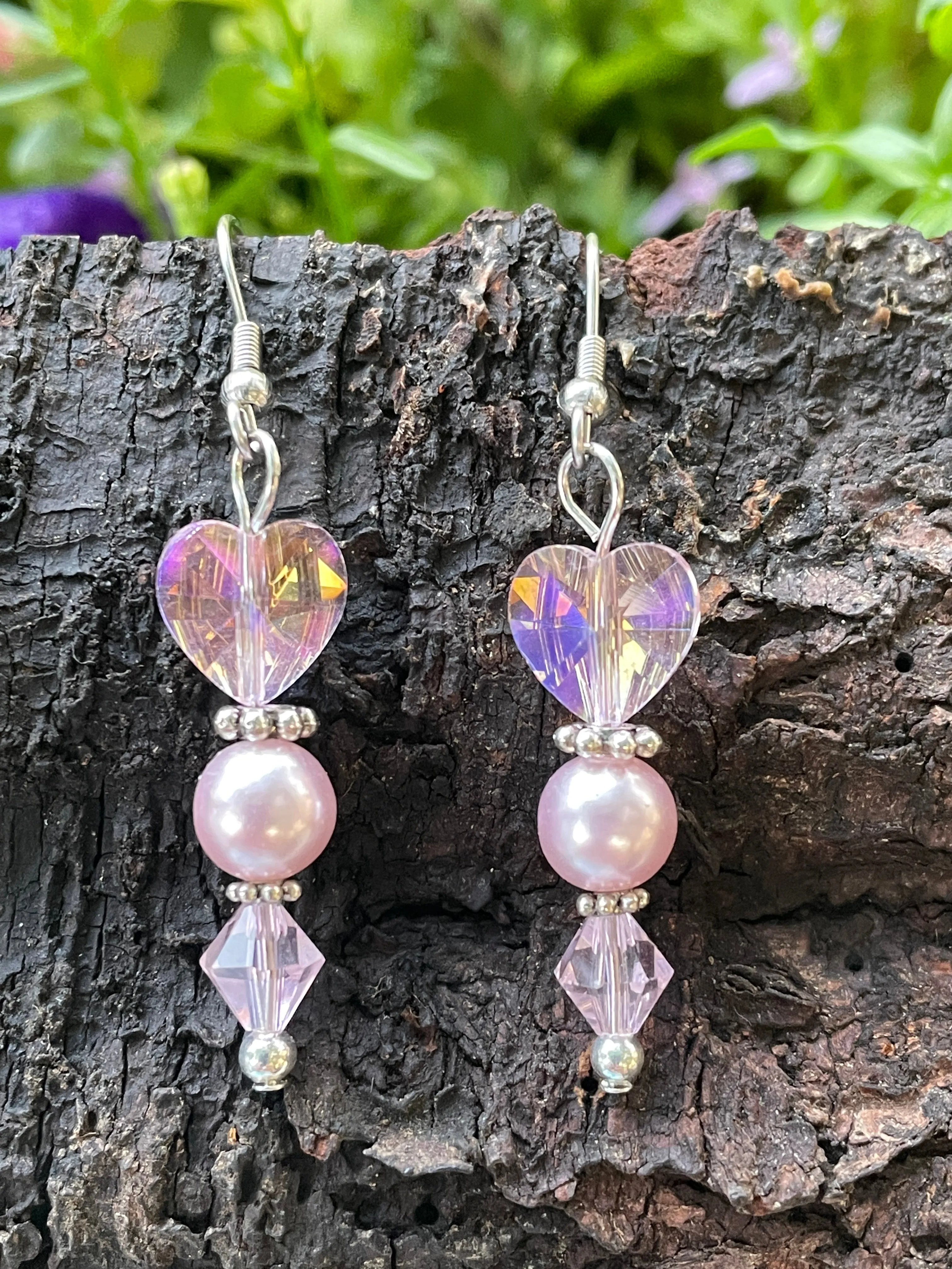 Pink Heart Earrings