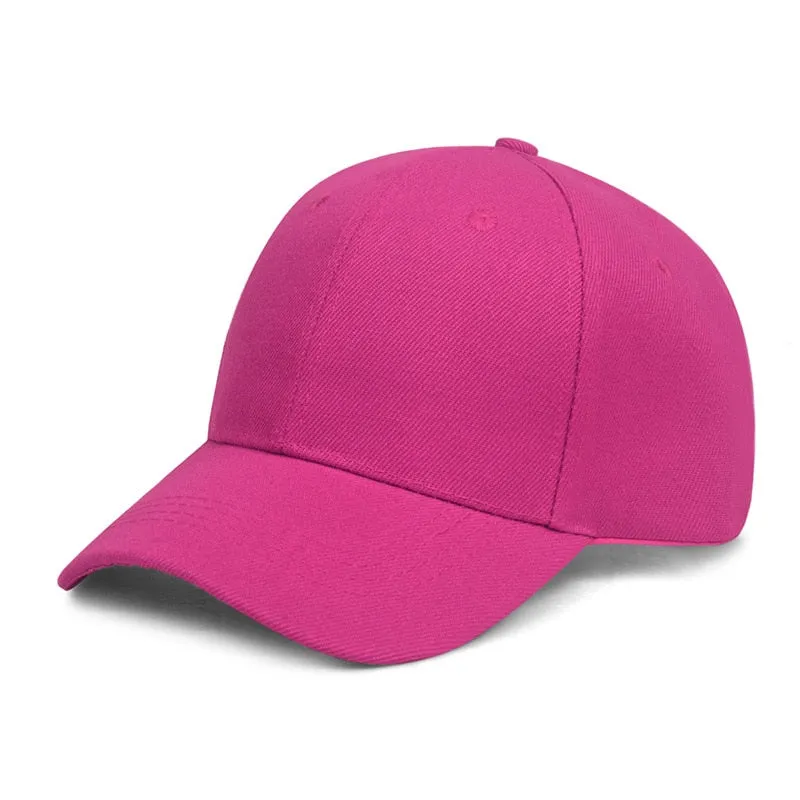 Plain Solid Color Women Men Baseball Caps 22 Color Female Male Visor Snapback Hat Adjustable Fastener Tape Casual Sports Cap Hat