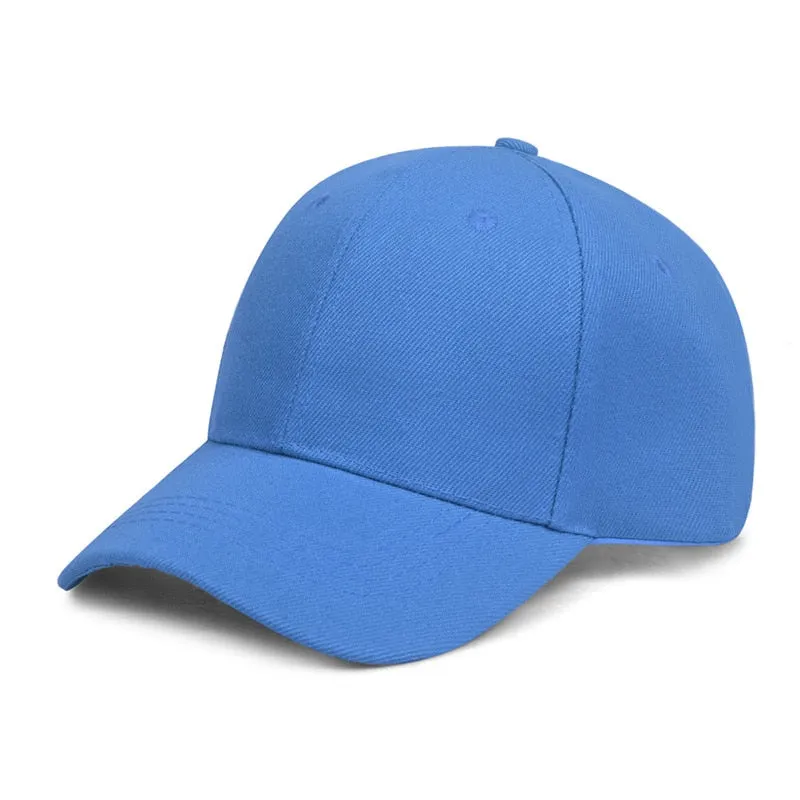 Plain Solid Color Women Men Baseball Caps 22 Color Female Male Visor Snapback Hat Adjustable Fastener Tape Casual Sports Cap Hat