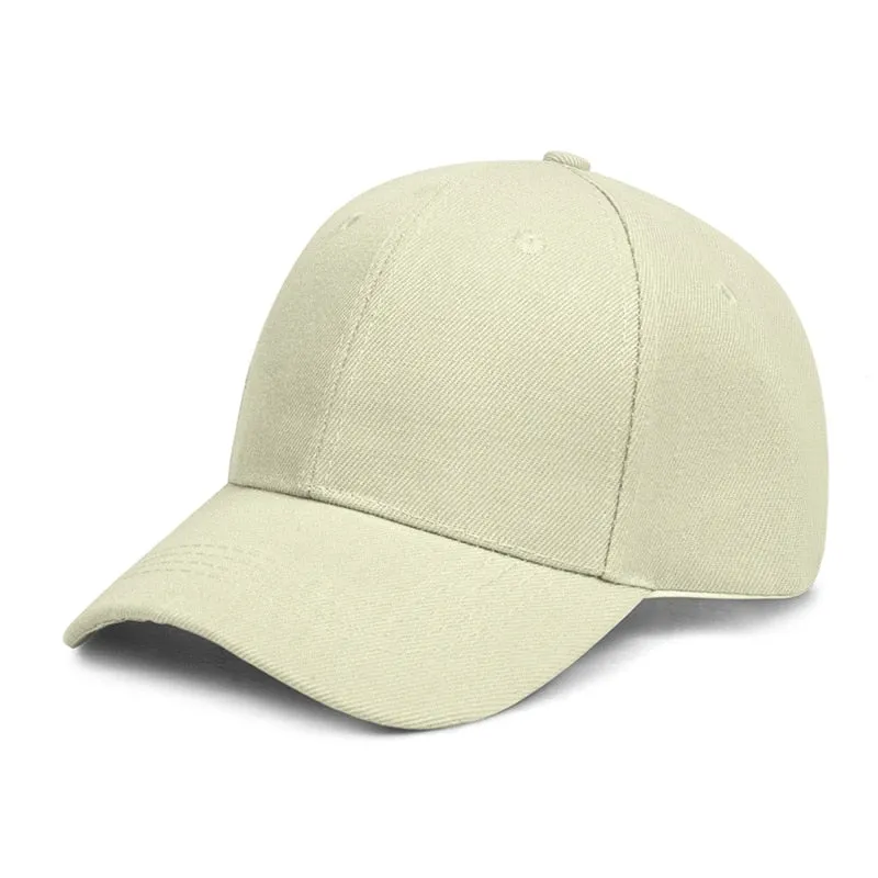 Plain Solid Color Women Men Baseball Caps 22 Color Female Male Visor Snapback Hat Adjustable Fastener Tape Casual Sports Cap Hat