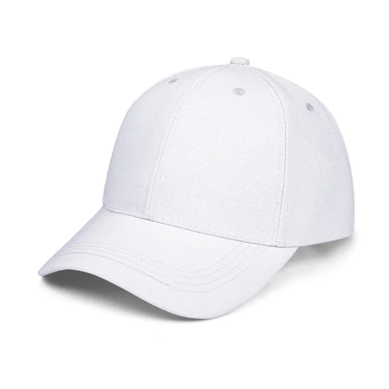 Plain Solid Color Women Men Baseball Caps 22 Color Female Male Visor Snapback Hat Adjustable Fastener Tape Casual Sports Cap Hat