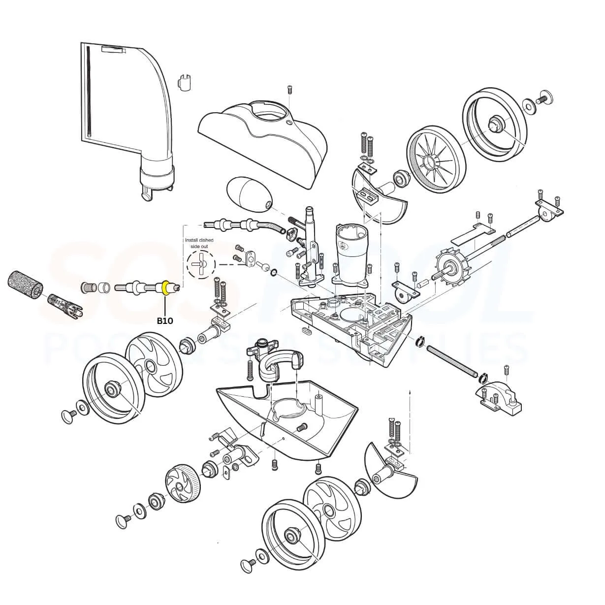 Polaris Sweep Hose Wear Ring For Vac-Sweep Cleaners | B10