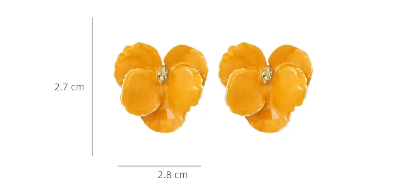 Pre Order:  Drip Oil Flower Petal Earrings