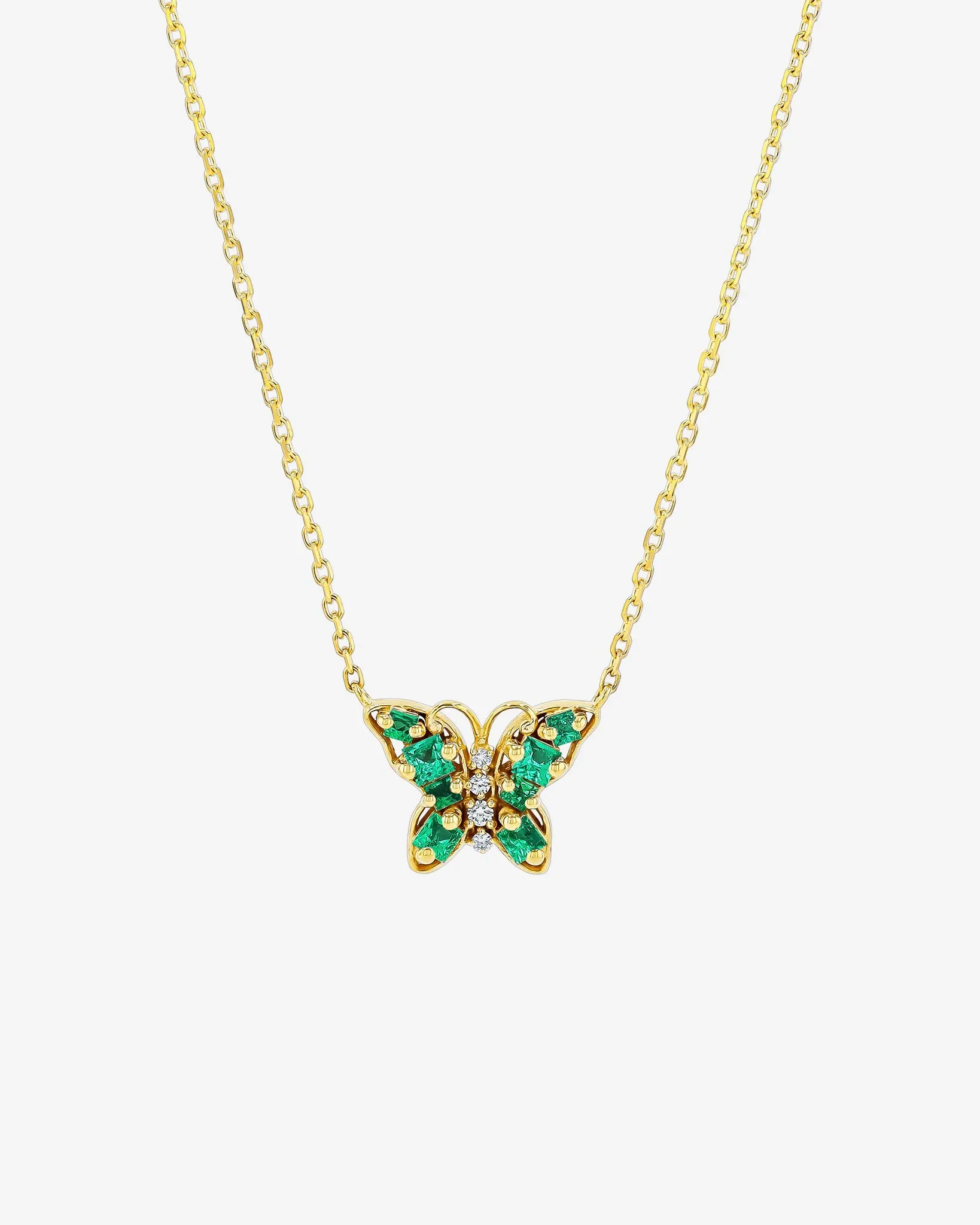 Princess Emerald Mini Butterfly Pendant