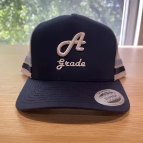 "A Grade" Trucker Cap  - Navy & White