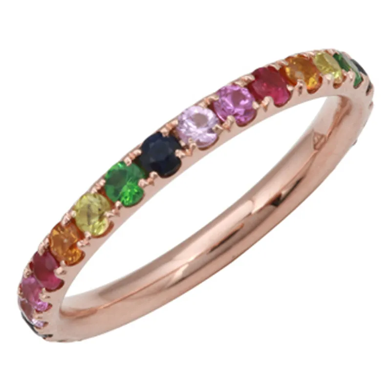 Rainbow Pave Eternity Ring