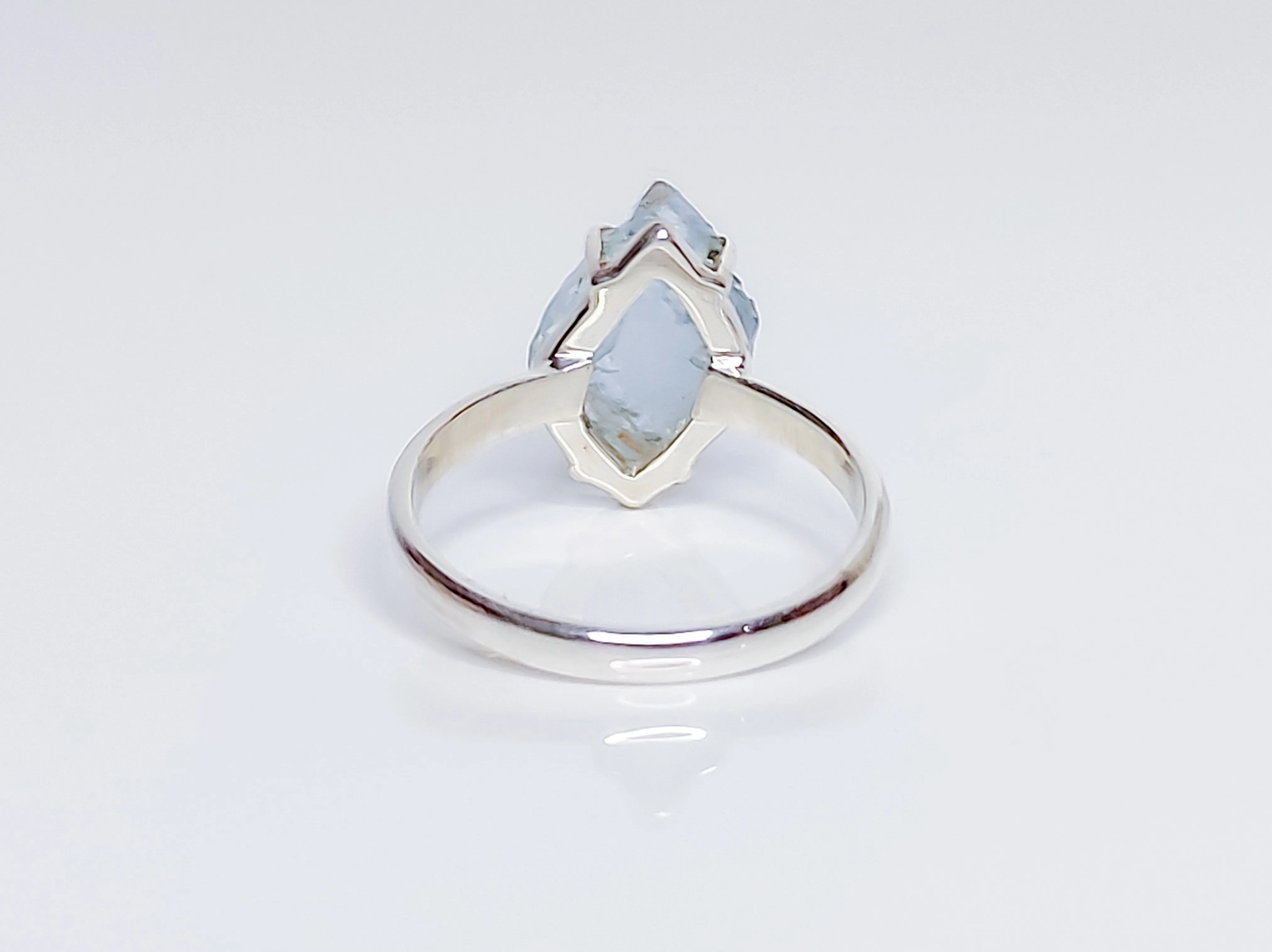 Raw Aquamarine Crystal Birthstone Ring