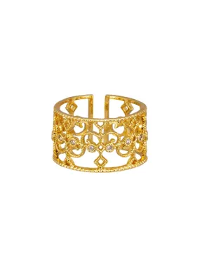 Ring - Scripted Cuff Gold