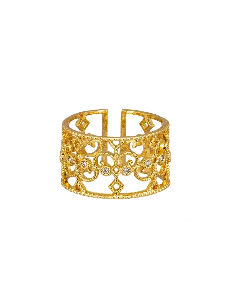 Ring - Scripted Cuff Gold