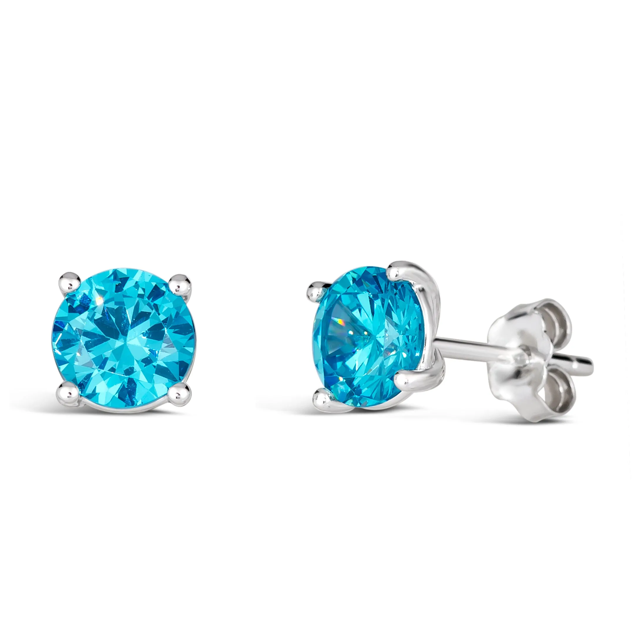 Rock Star 2 Carat Diamond Crystalline Studs in Multi Color Gem