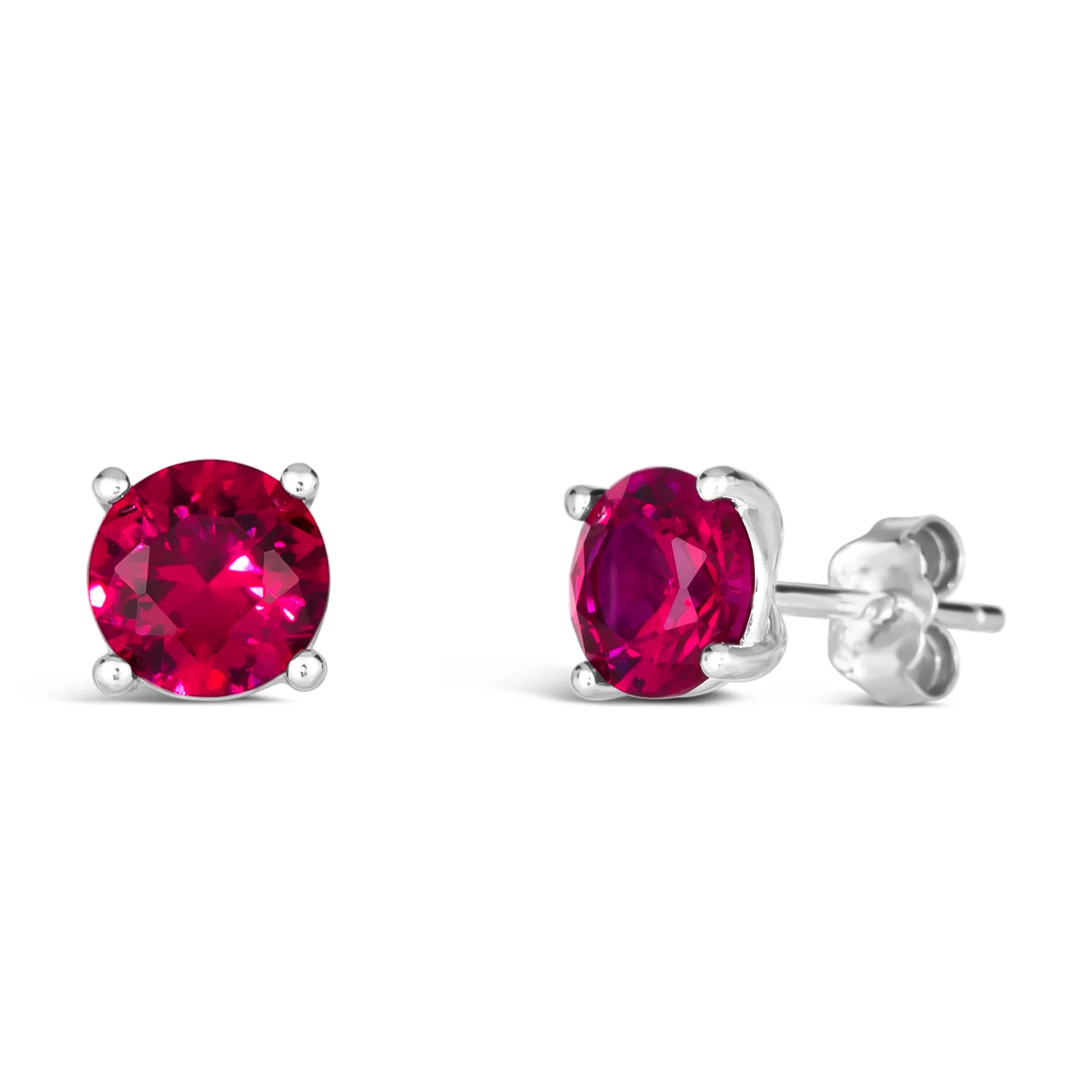 Rock Star 2 Carat Diamond Crystalline Studs in Multi Color Gem