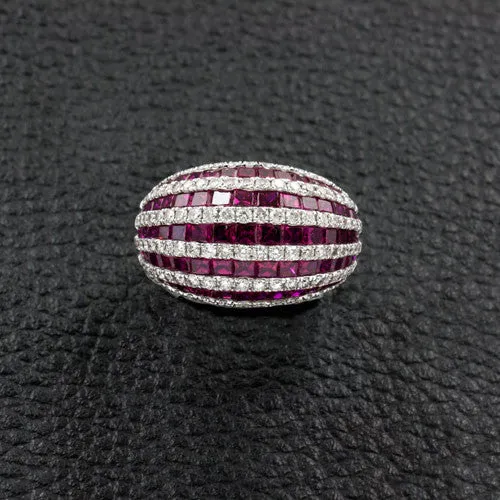 Ruby & Diamond Dome Ring