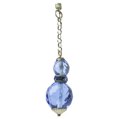 Sapphire Bead & Rondelle Pendant Earrings