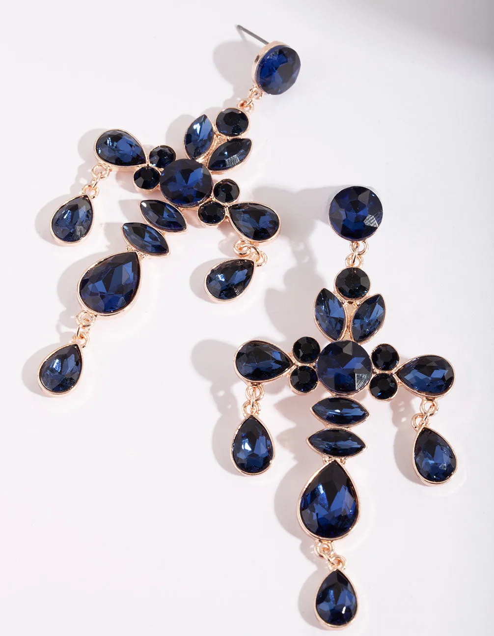 Sapphire Cross Statement Earring