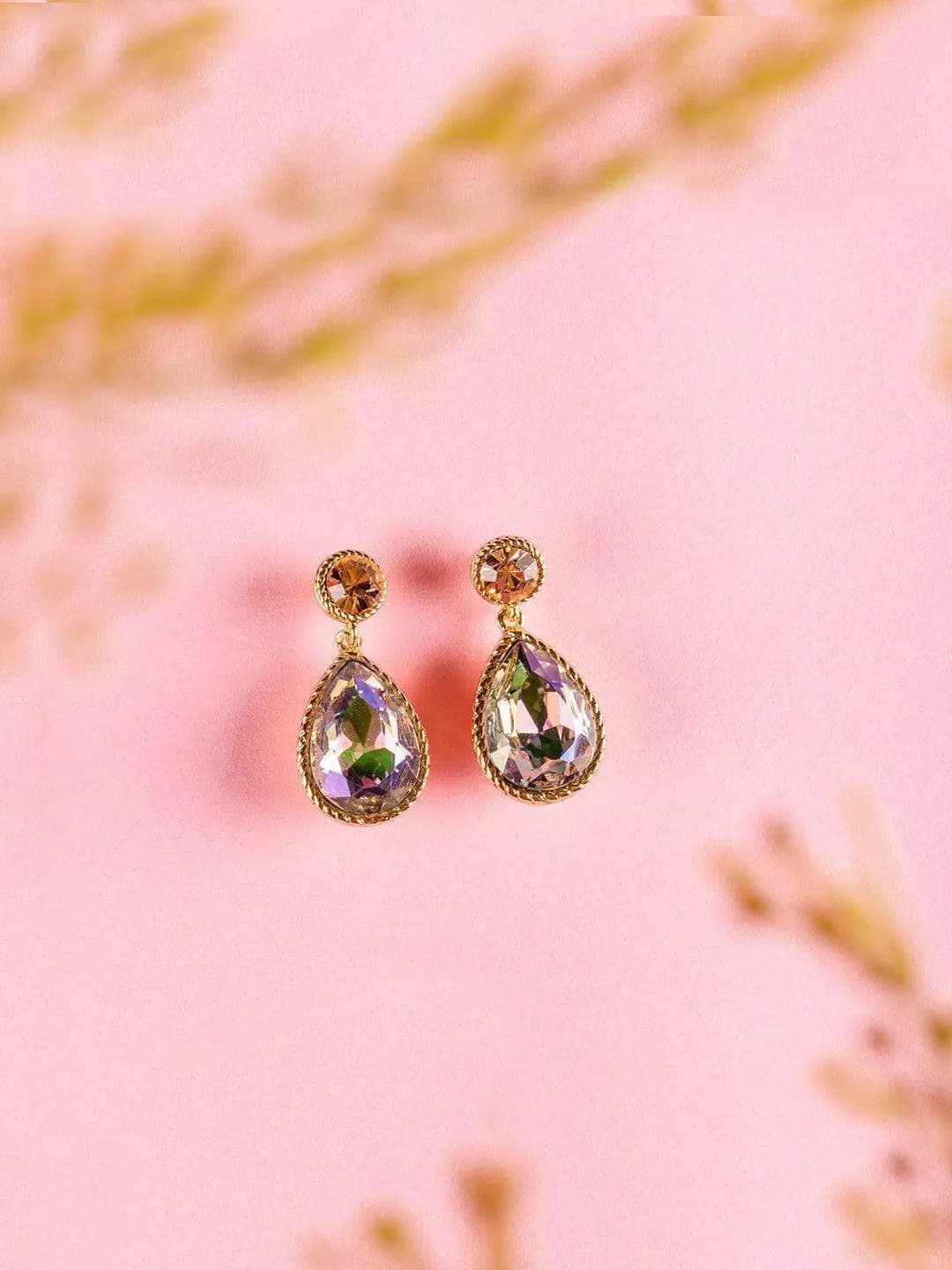 Sapphire Drop Earrings Purple