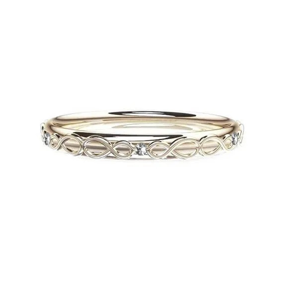 Scottish Infinity Diamond Celtic Wedding Ring