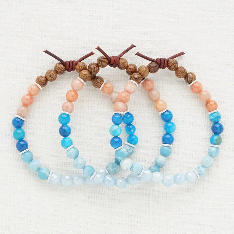 Seek Joy (June 2024 Mini of the Month) | Calcite, Larimar, & Aquamarine Mini Bracelet