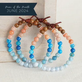 Seek Joy (June 2024 Mini of the Month) | Calcite, Larimar, & Aquamarine Mini Bracelet