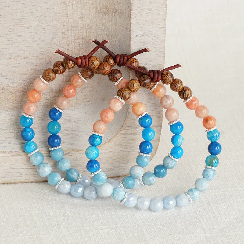 Seek Joy (June 2024 Mini of the Month) | Calcite, Larimar, & Aquamarine Mini Bracelet