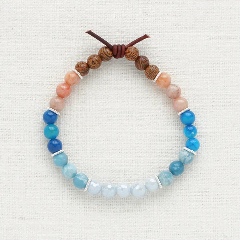 Seek Joy (June 2024 Mini of the Month) | Calcite, Larimar, & Aquamarine Mini Bracelet