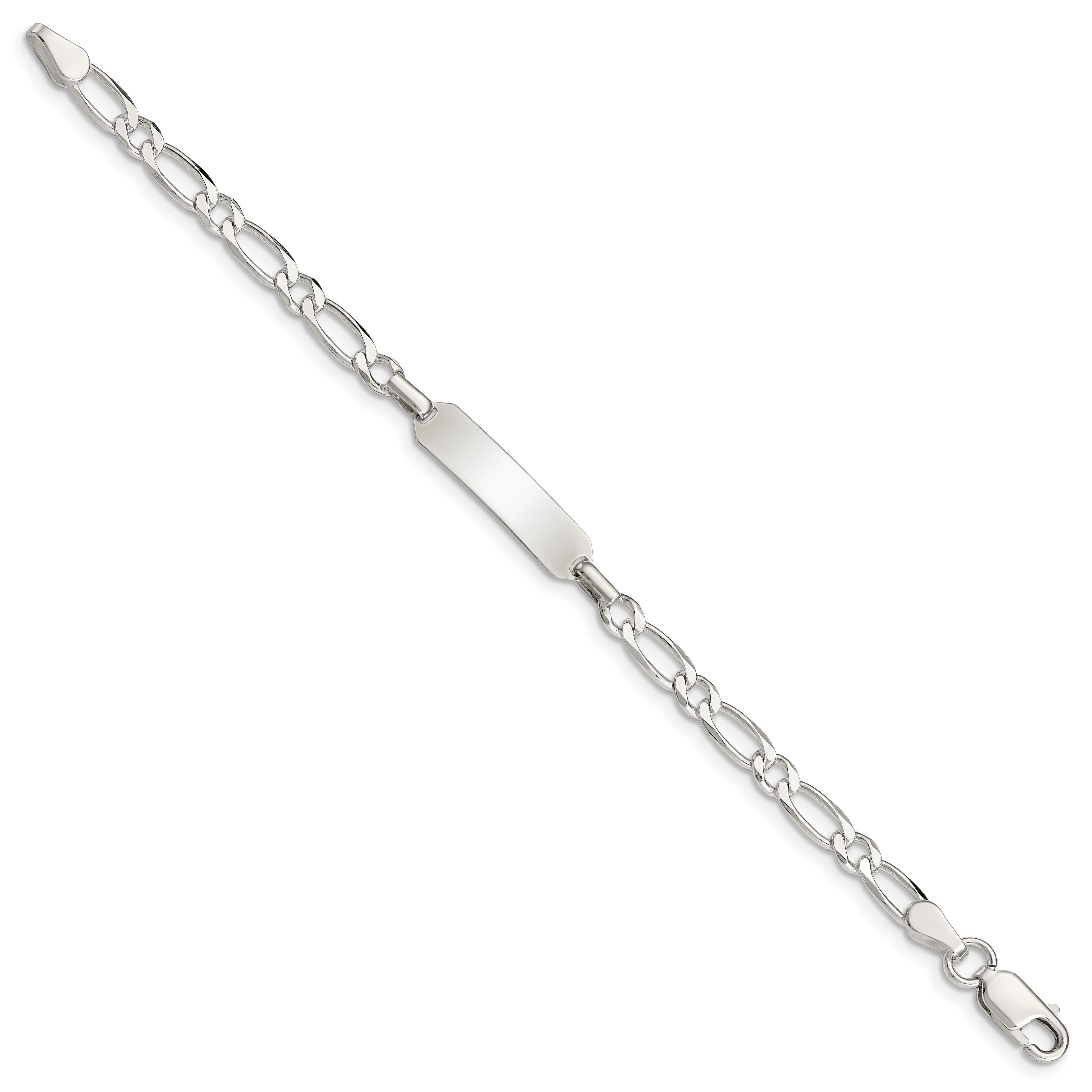 Silver Engraveable Children ID Bracelet