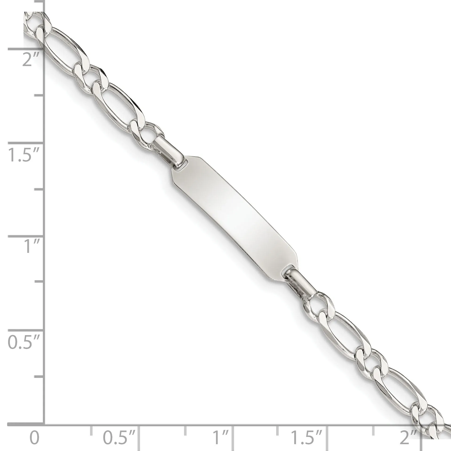 Silver Engraveable Children ID Bracelet