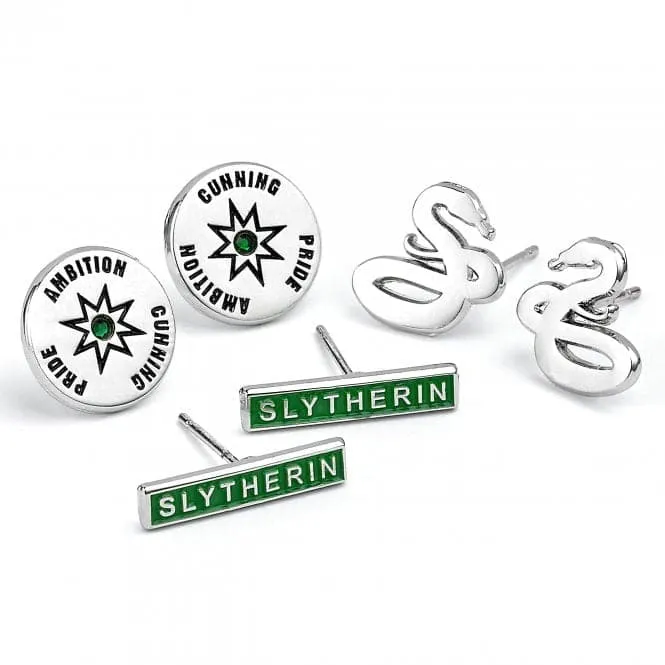 Slytherin Set of 3 Stud Earrings