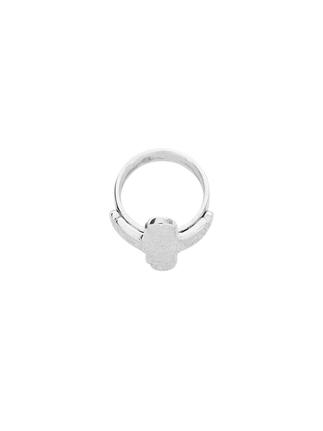 Small Coin Cross Ring