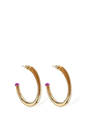 So-le Studio   Loop small enamel earrings 