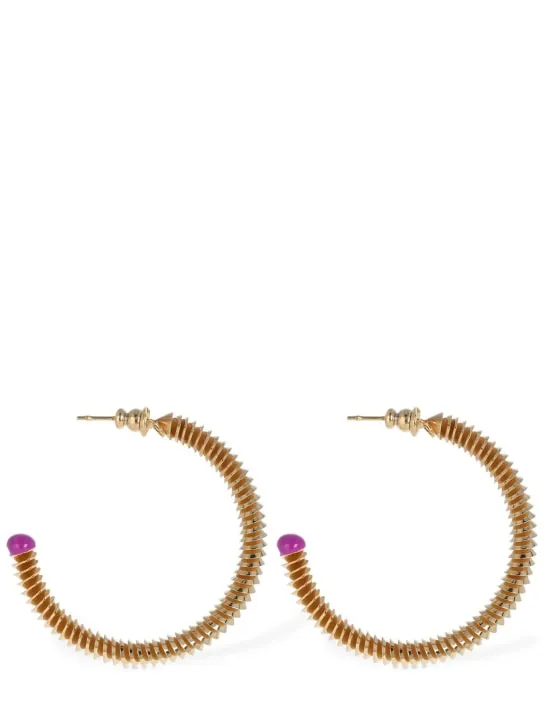 So-le Studio   Loop small enamel earrings 