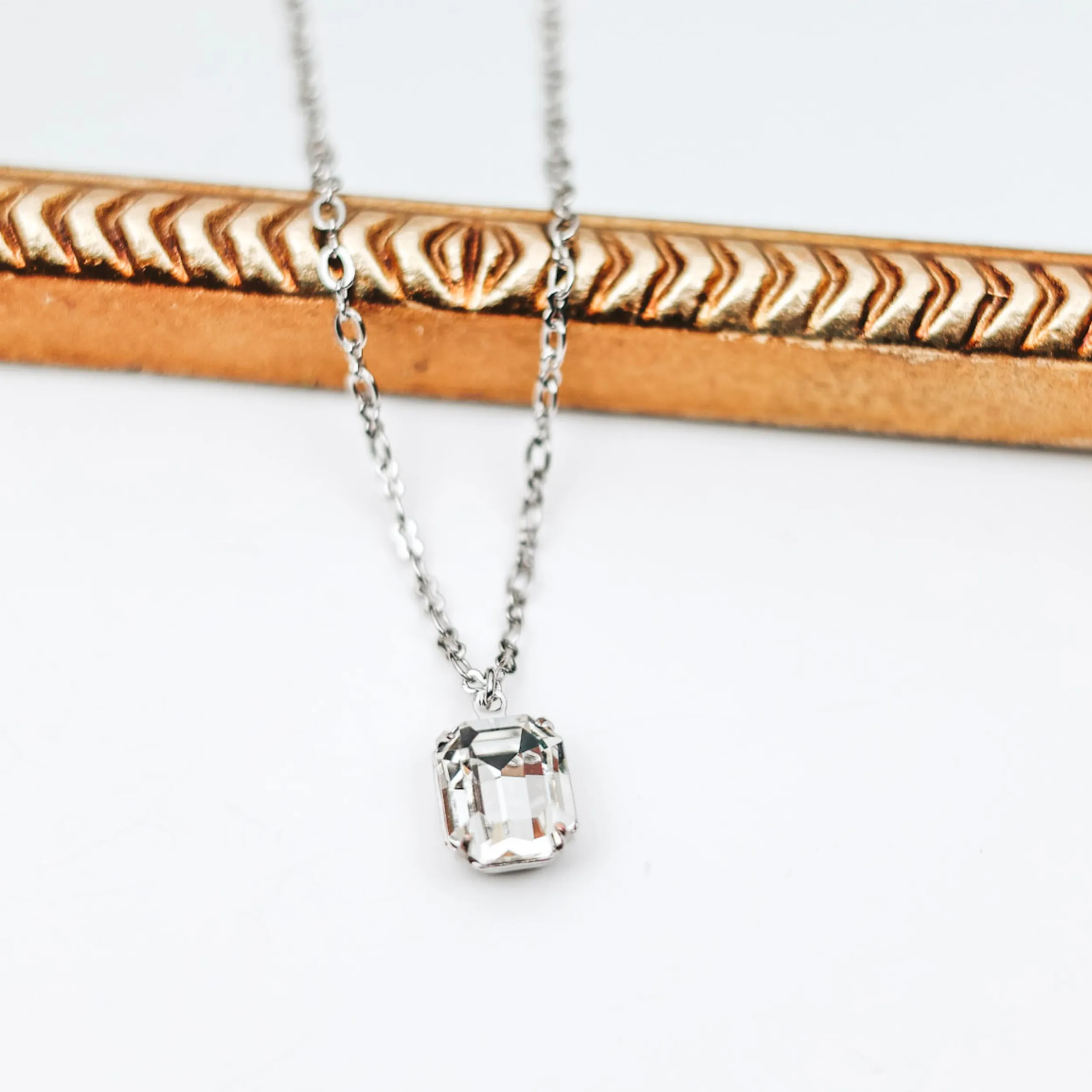 Sorrelli | Emmy Pendant Necklace in Palladium Silver Tone and Crystal