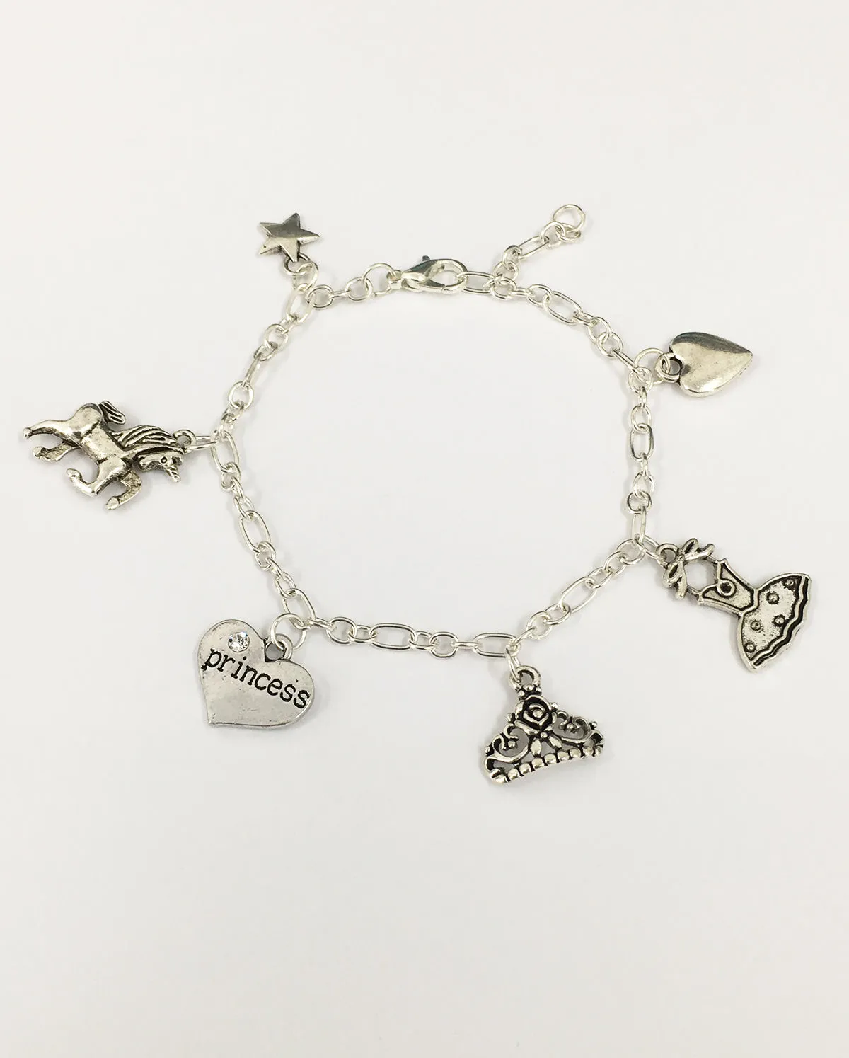 Sparklehearts Charm Bracelet - Princess