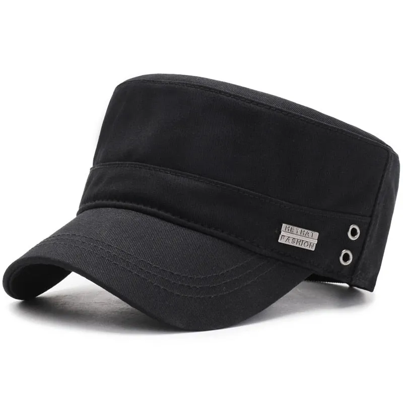 Spring Autumn Flat Top Baseball Cap Fashion Korean Men's Military Caps Outdoor Sun Hat Sports Leisure Hats snapback hats gorras