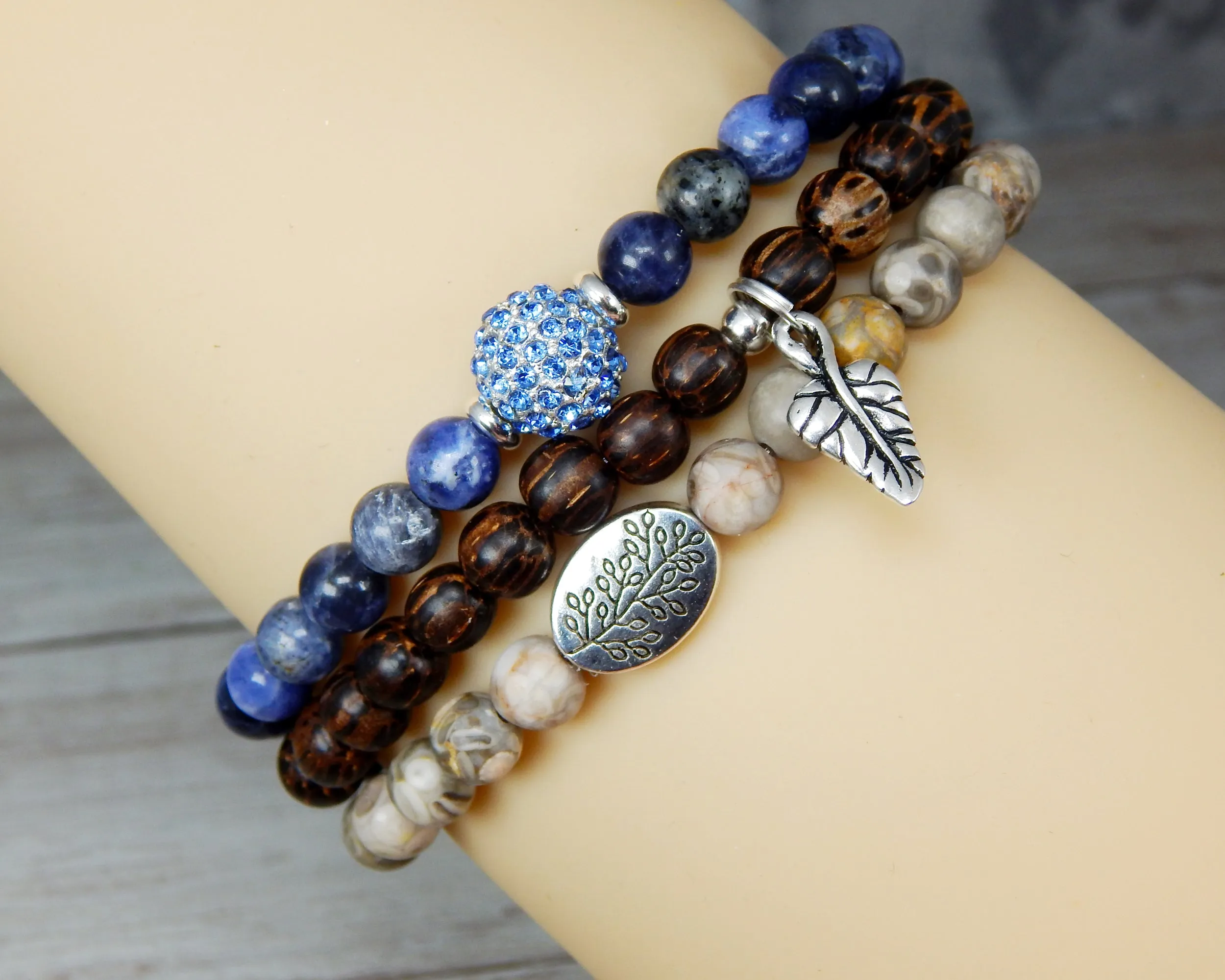 Stack Bracelets For Women - Earthy Jewelry - Nature Themed Jewelry