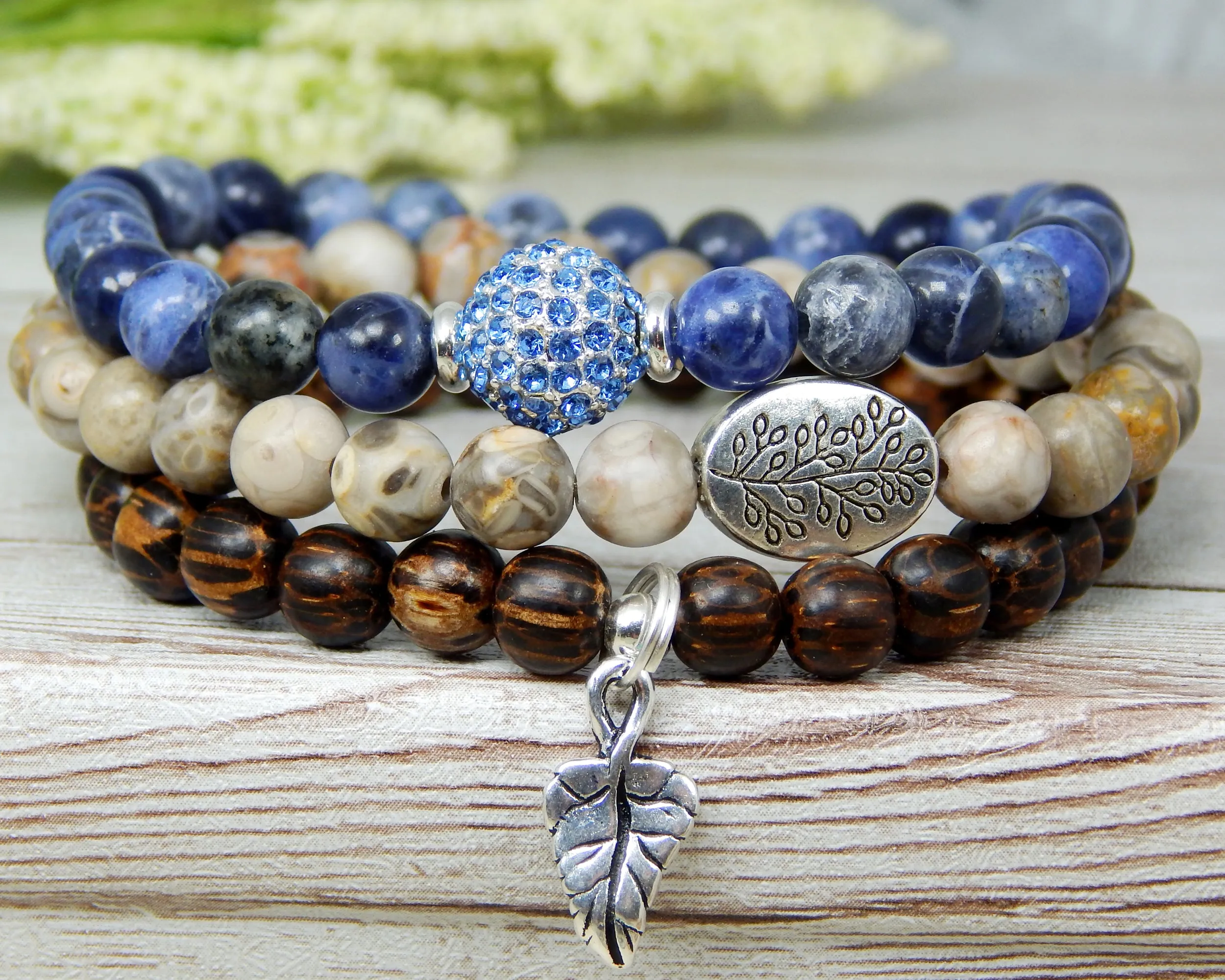 Stack Bracelets For Women - Earthy Jewelry - Nature Themed Jewelry