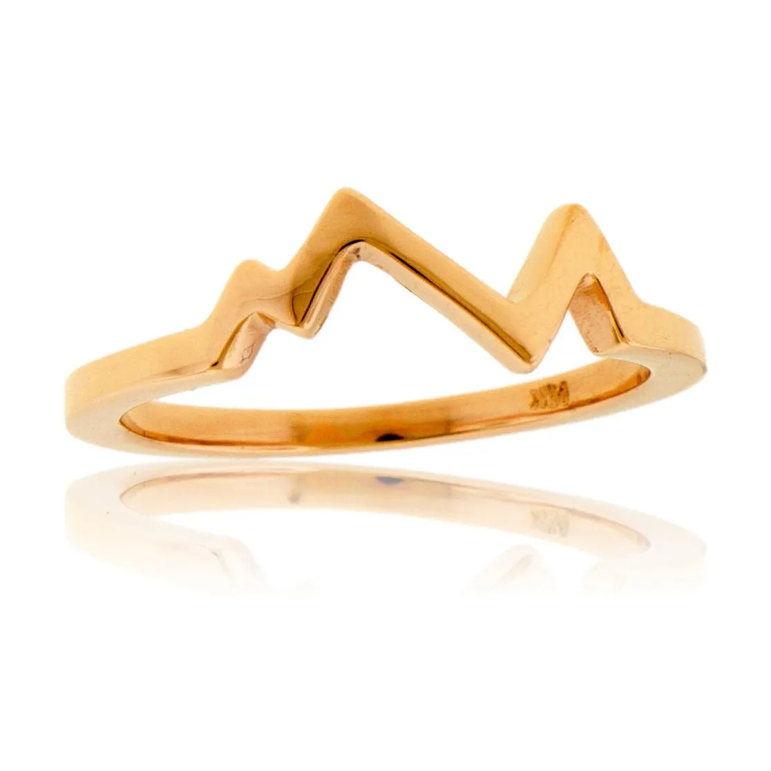 Stackable Mountain Band Ring 2