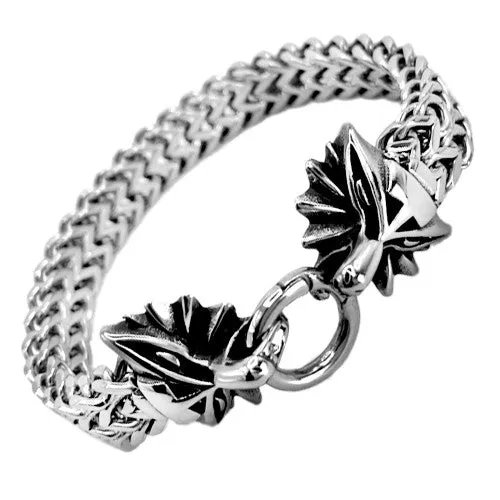 Stainless Steel Franco Link Head Clasp Bracelet