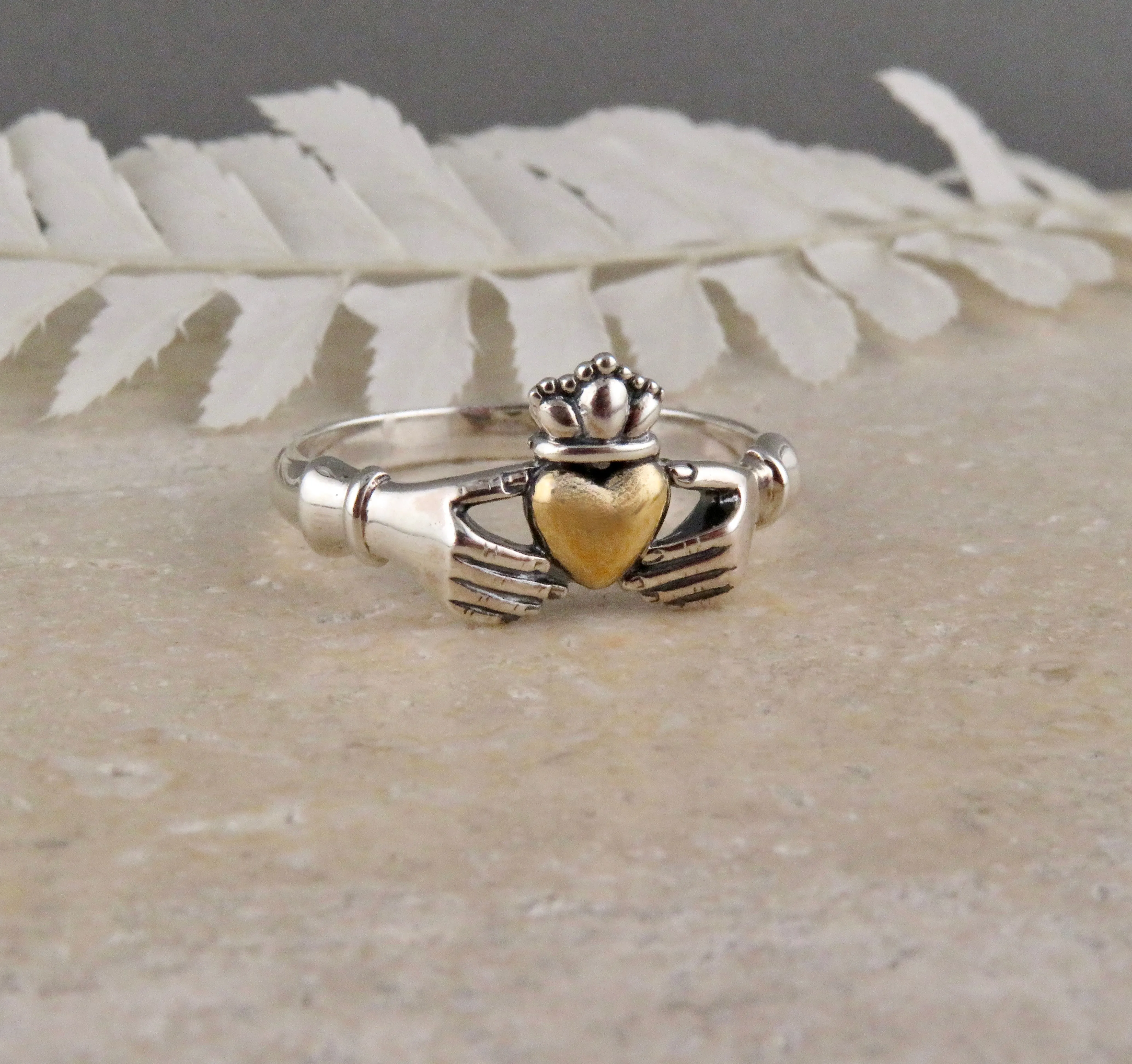 Sterling Claddagh Ring - Mixed Metals