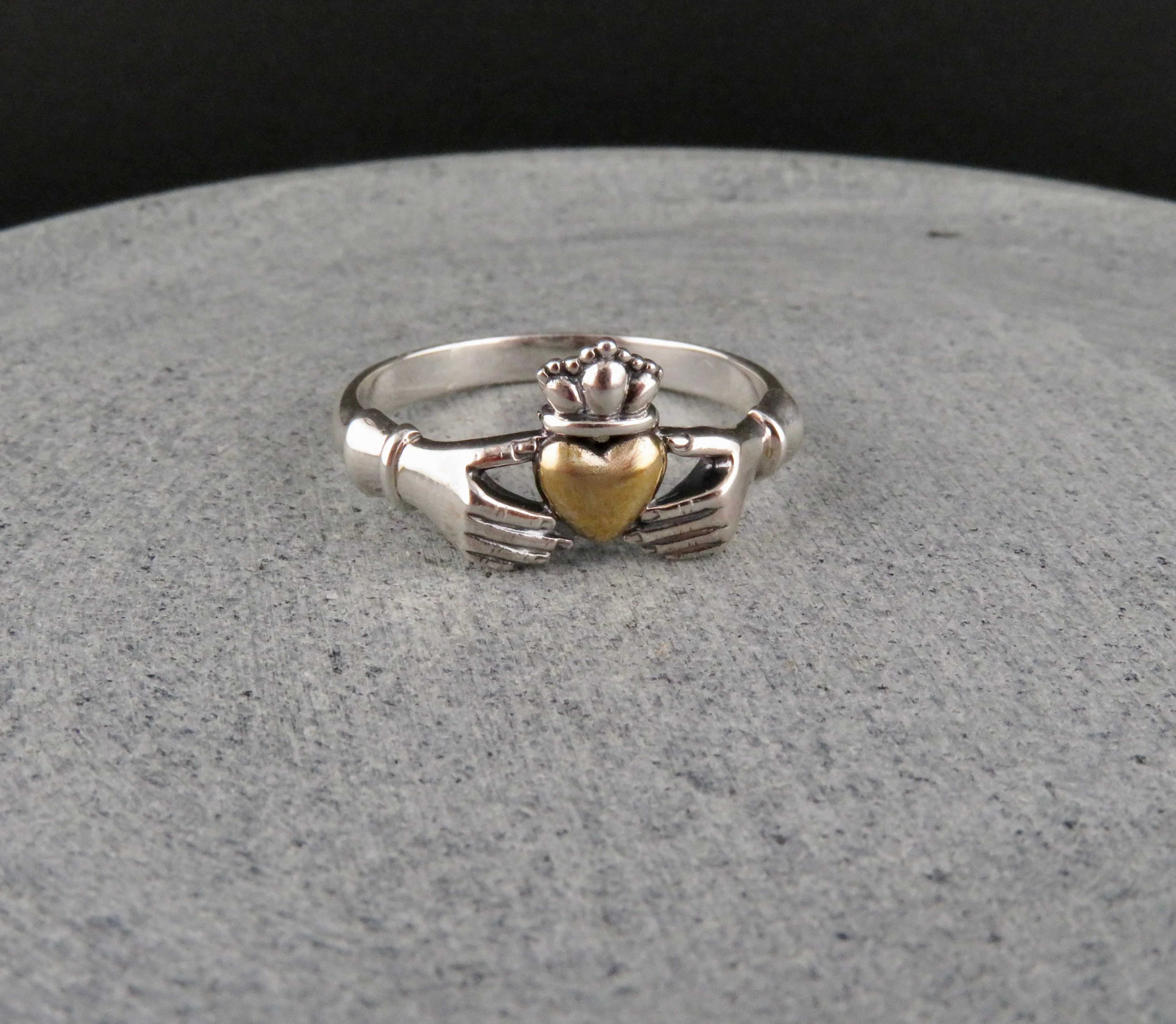 Sterling Claddagh Ring - Mixed Metals