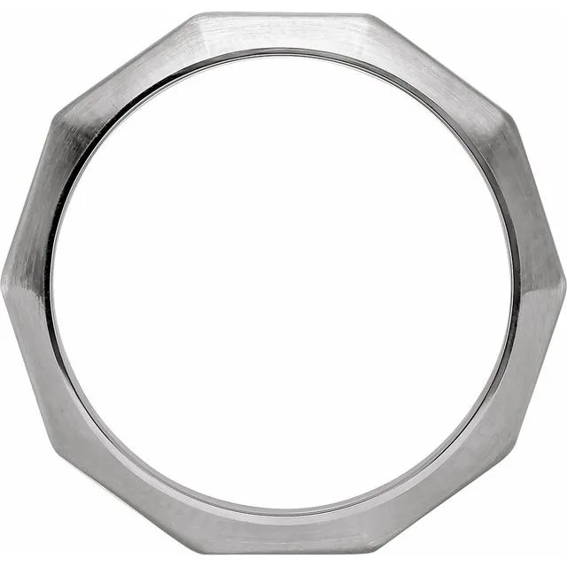 Sterling Silver 3 mm Geometric Decagon Band