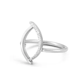 Sterling Silver Geometric Stackable Ring - MARQUIS - Ring Jacket