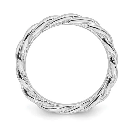 Sterling Silver Stackable Expressions Twist Ring