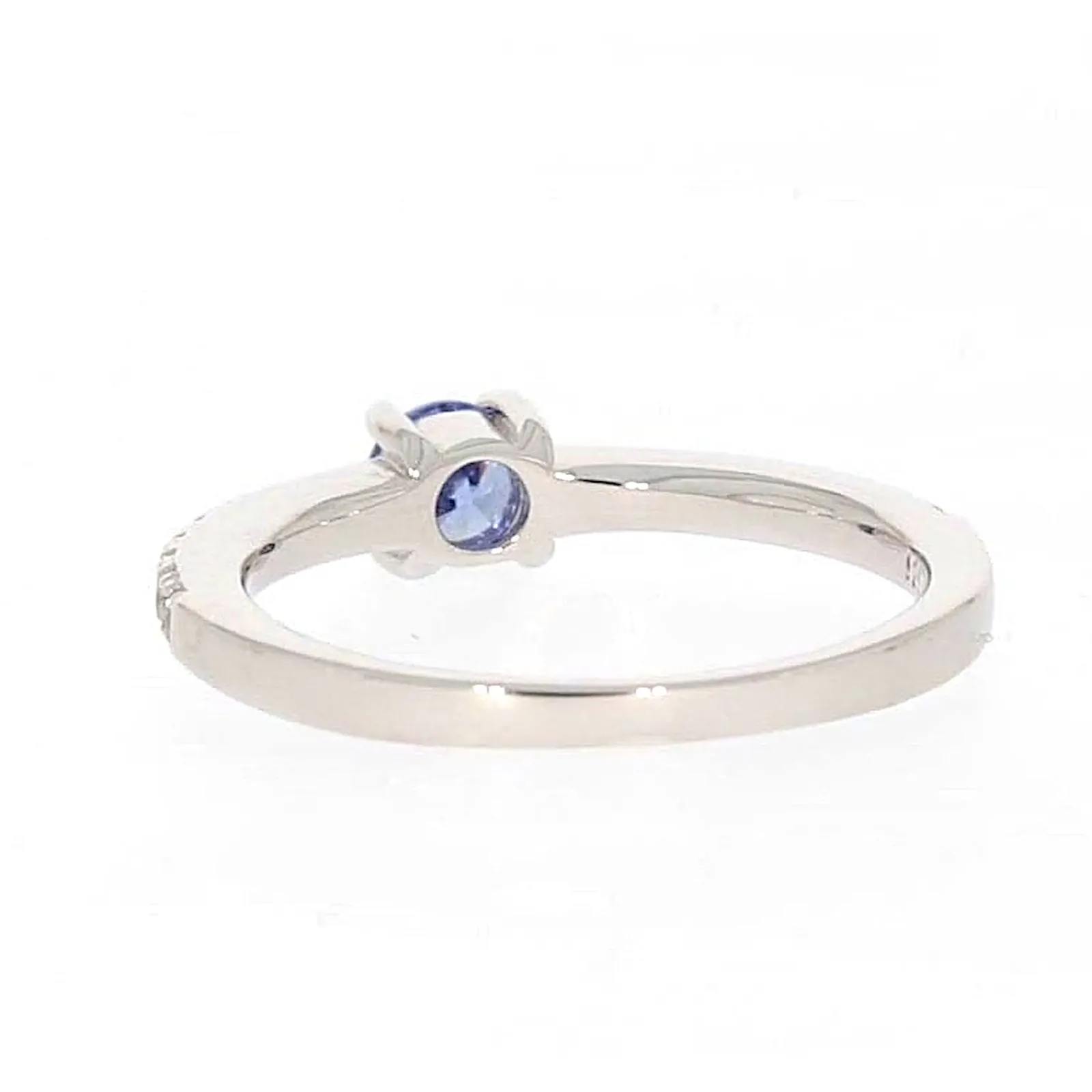 Sterling Silver with Blue Cubic Zirconia Stacker Ring